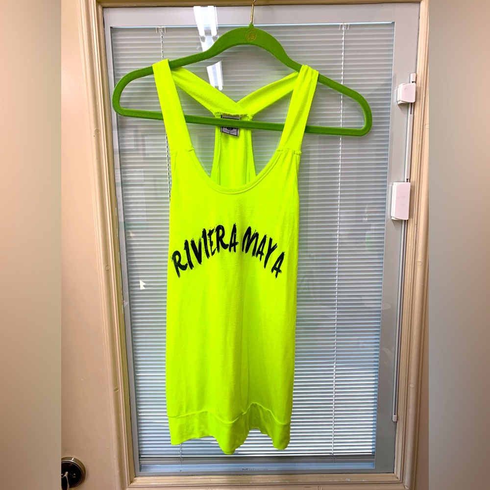Small Riviera Maya neon yellow tank top